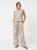 BEIGE FLORA BUTTON TOP