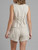 OATMEAL ASYMMTERIC VEST SET