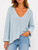 BABY BLUE ROLL UP SLEEVE KNIT