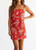 RED SANTA PRINT MINI DRESS