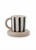 CANDY CERAMIC CUP & SAUCER SET - BLACK & NATURAL