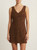 TOWELLING MINI DRESS CHOC