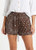 BROWN DENIM BANDANA PAISLEY SHORTS