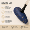 How to apply Dan's Nails Gold Glittery Matte Gel Top Coat