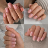 Rose rubber base un natural nails hands