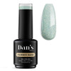 teal rubber base gel nail polish with glitters