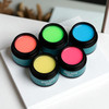 Set of five builder gels from Color Bloom Collection by Dan’s Nails in open jars
