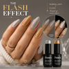 Silver and gold reflective glitter gel polish for nail art