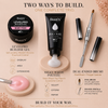 Baby Pink Builder Gel & Milky White Polygel Nail Extension Trio + Dual-Ended Oval Gel Brush