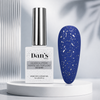 Dan's Nails Silver Glittery Matte Gel Top Coat with reflective silver flakes