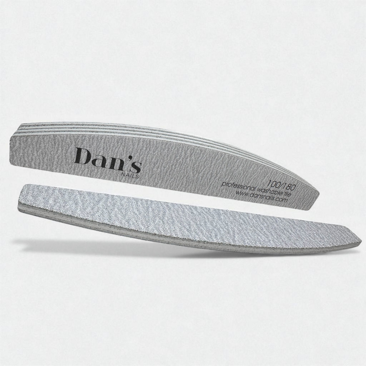 20pcs Half Moon Zebra Nail File 100/180 Grit