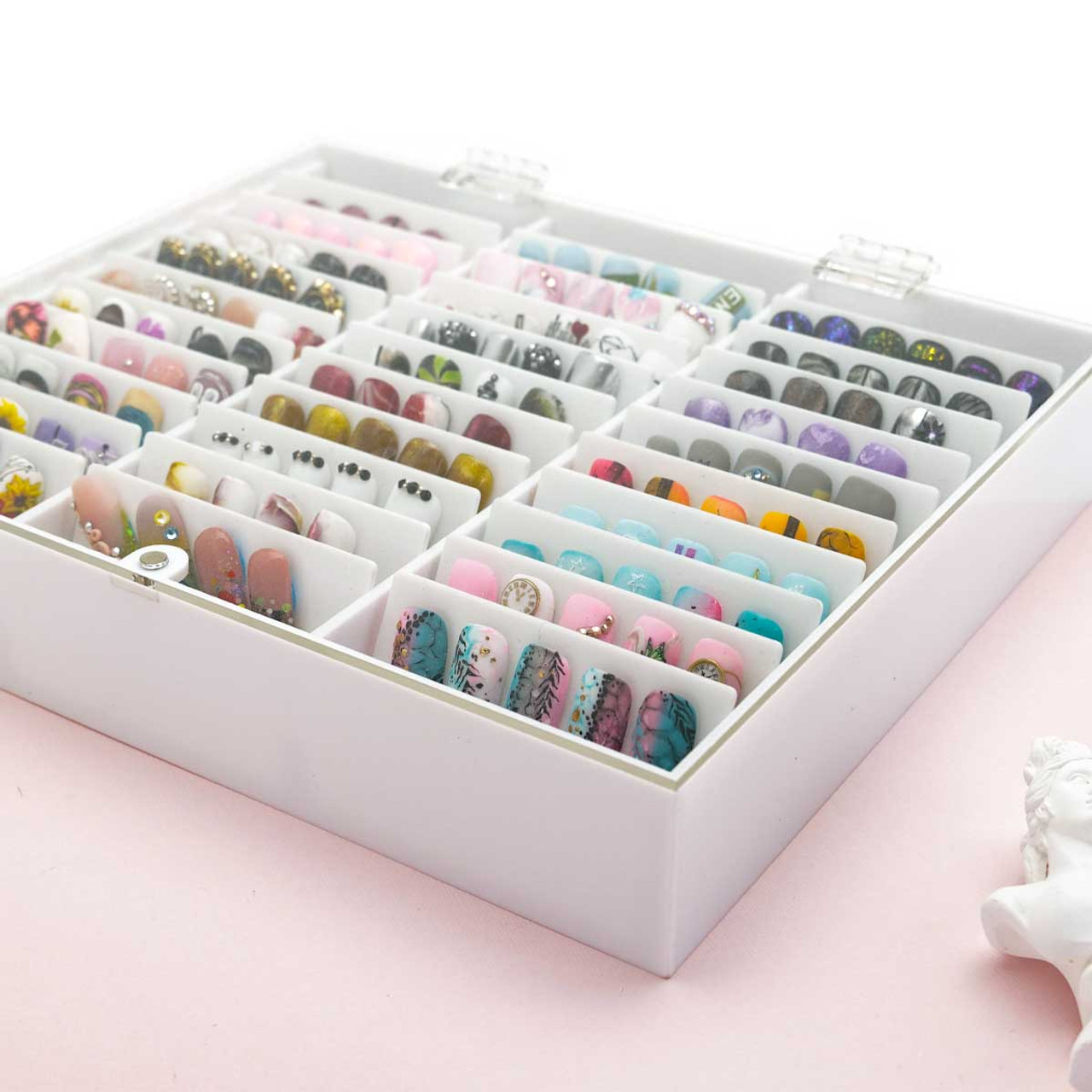 Plastic Transparent Press-on Nail Storage Box Large Capacity Thick Material  Storage Container - China Press-on Nail Storage Box and Thick Material  Organizer price