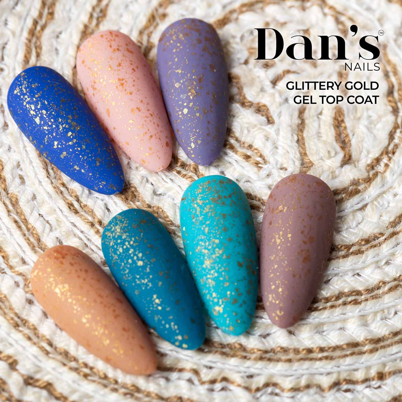 Tiers of Joy Blue With Gold Glitter Tips Nail Wraps - Etsy