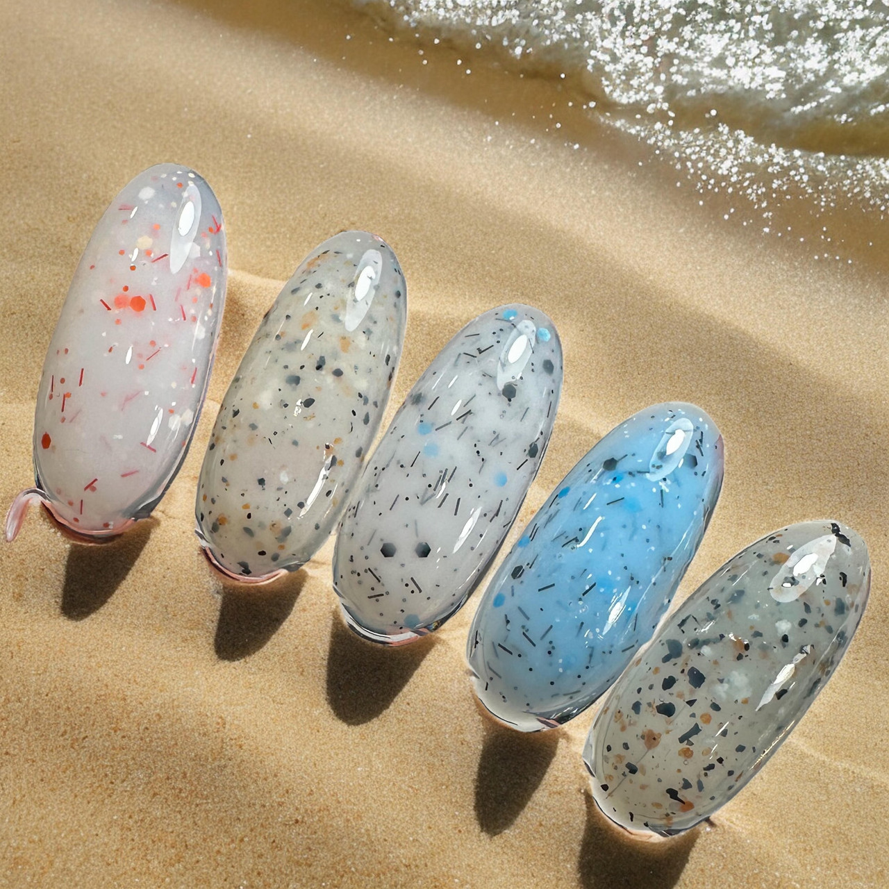 Cosmo Dots Rubber Base Gel Nail Polish