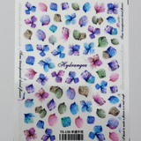 Water Color Flowers Nail Stickers