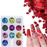 Hearts Nail Sequins 