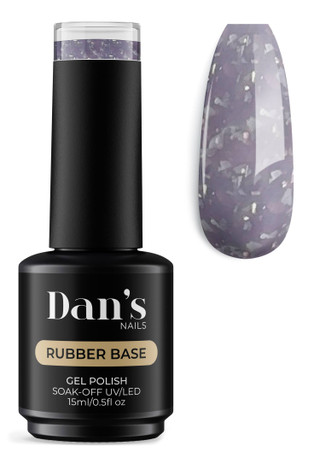 Lavender Flakes Rubber Base Gel Coat