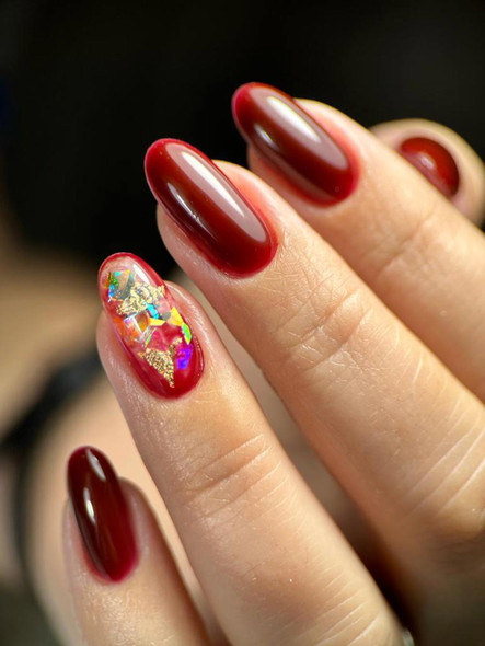 Dark Red Burgundy Color rubber base gel