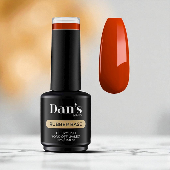 Scarlet orange rubber base bottle