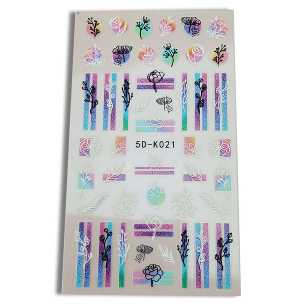 3D Floral Nail Art Sticker Self-Adhesive for nails