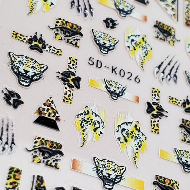 3D Fashion  Animal Print Nail decals Self-Adhesive