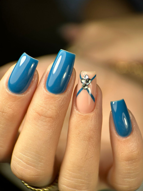 Blue Rubber Base Gel Polish