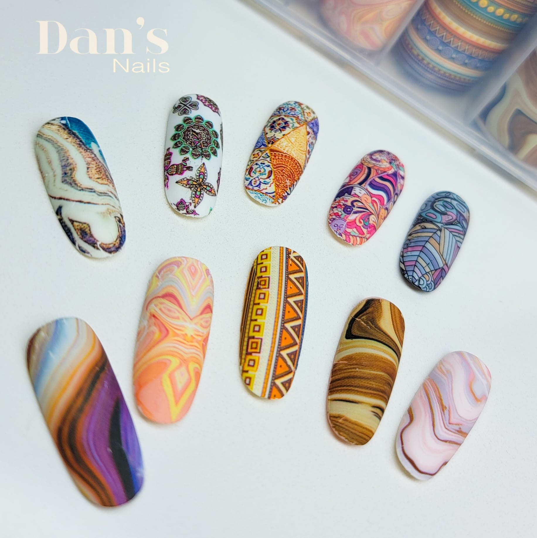 patterns, marbel nail foil sheets