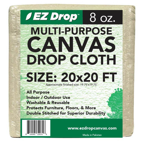 20 ft. x 20 ft. Canvas Dropcloth - 8 oz.