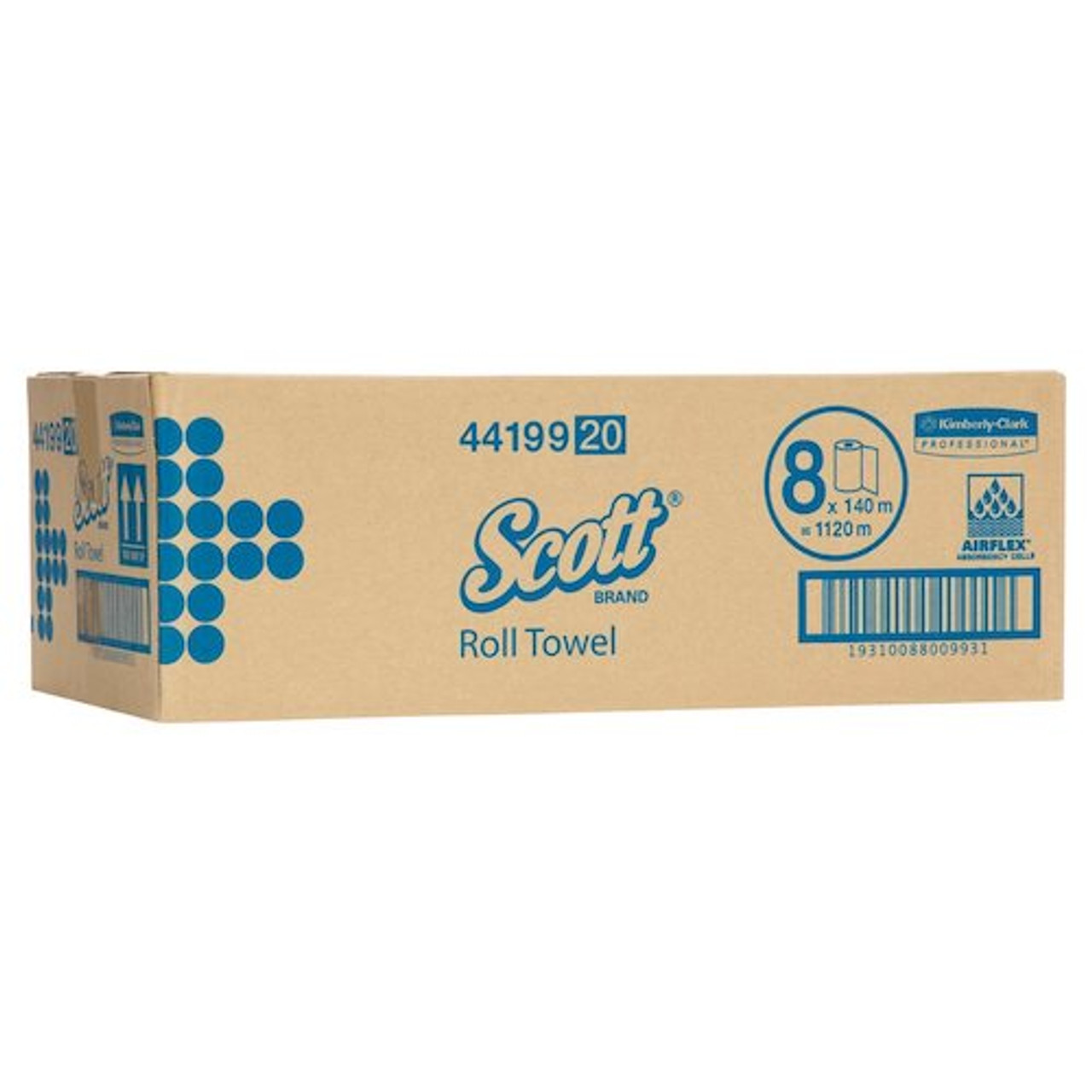 Scott Long Roll Hand Towel 140 Metres x 8 Rolls (44199)