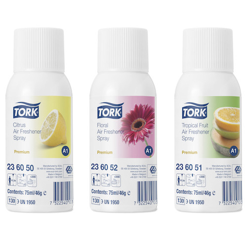 Tork Mixed Pack Air Freshener Spray A1 System 12 Refills x 75ml (236056