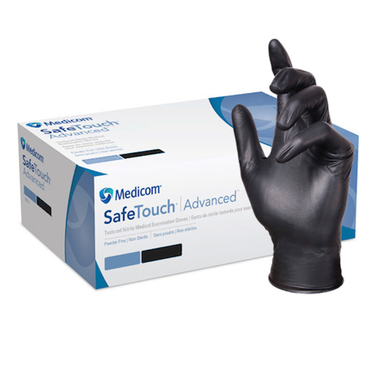 Medicom SafeTouch Advanced Guard Black Nitrile Gloves Small (1138B)