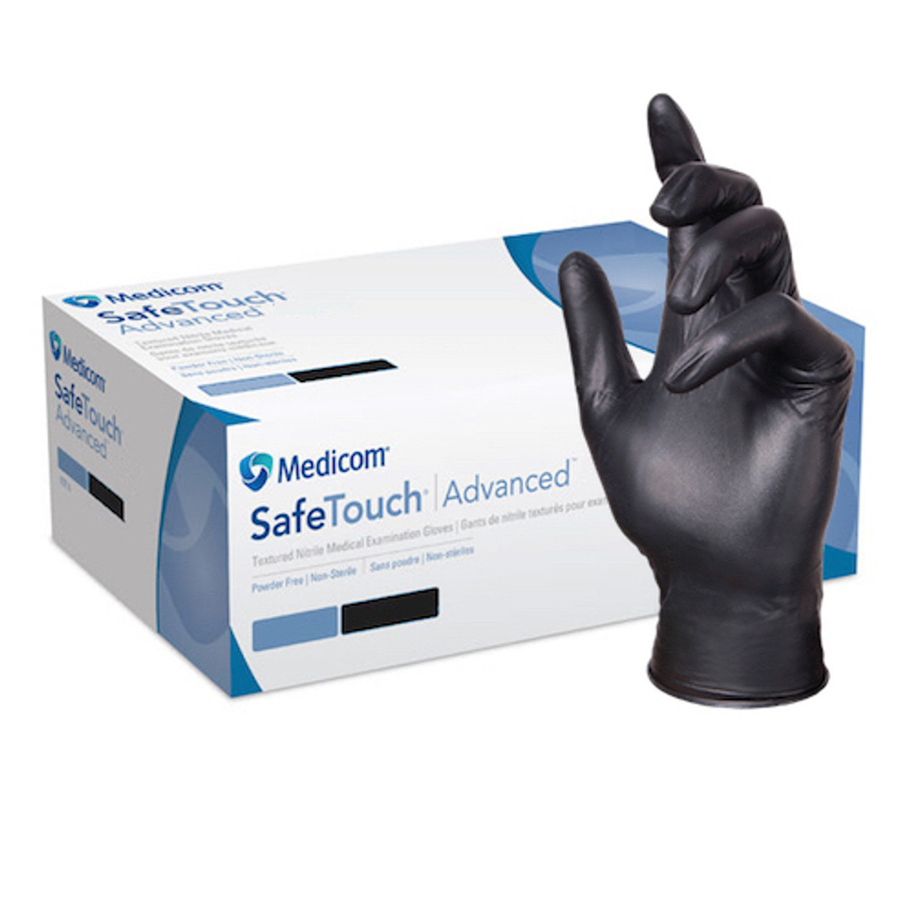 Medicom SafeTouch Advanced Guard Black Nitrile Gloves XLarge (1138E)