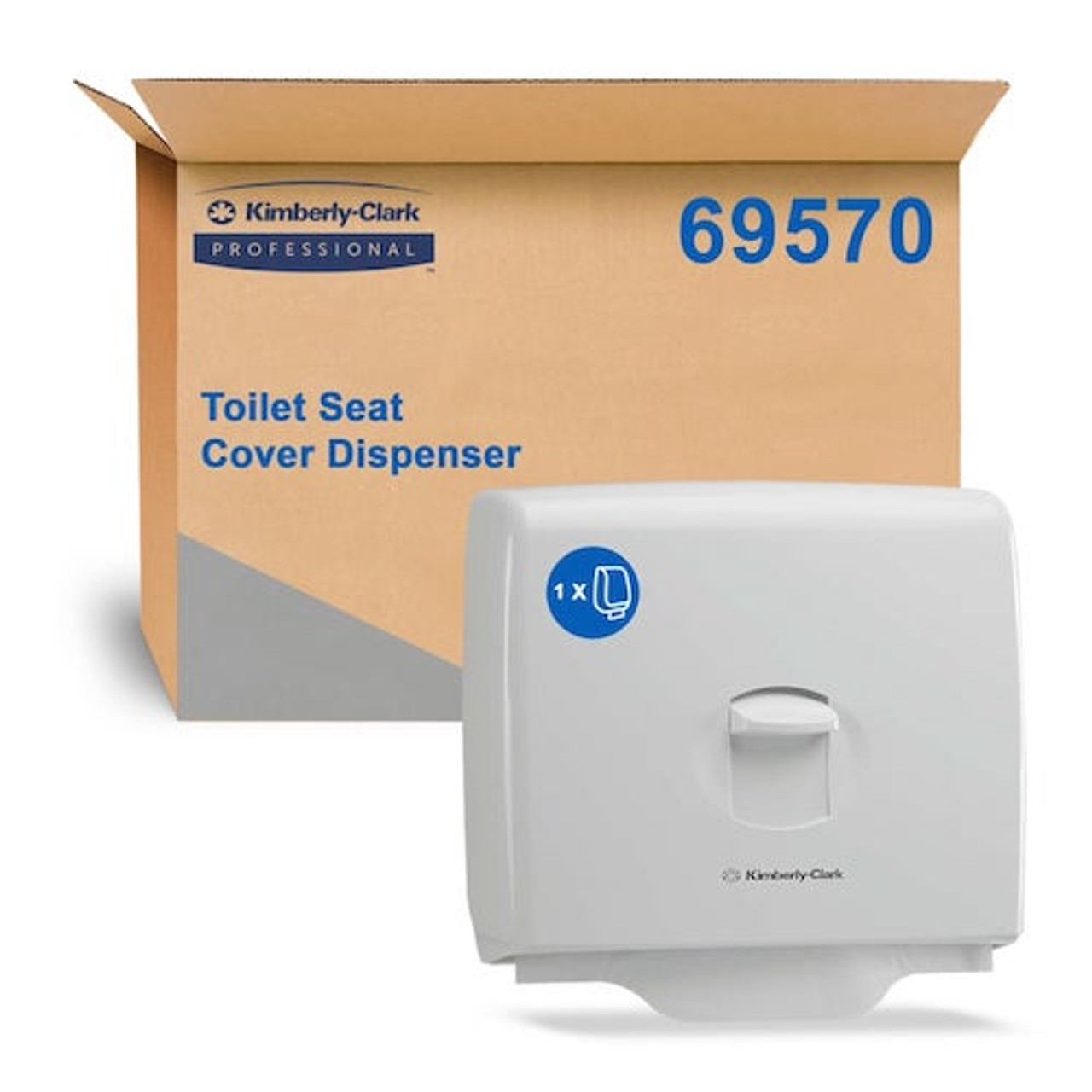 Kimberly Clark Aquarius Toilet Seat Cover Dispenser White (69570)