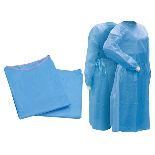 Medicom SafeWear SMS Gown Level 3 Blue Large 10/pack, blue, large, heavy-weight, AAMI PB70 compliant.