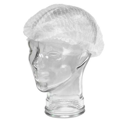 Disposable Crimped Hairnet 53cm Latex Free White 1000/ctn