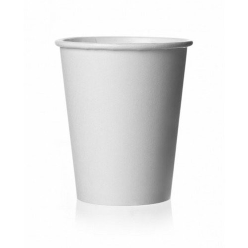 White Paper Cups 8oz 240ml, single wall, PE coated, 1000 cups, white color, paper material.