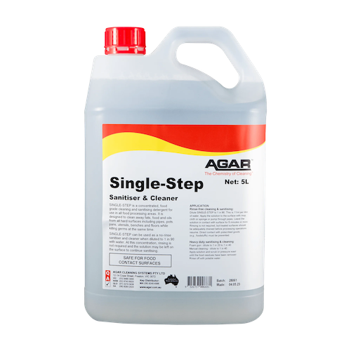 Single Step Food Grade Cleaning & Sanitising Detergent 5L