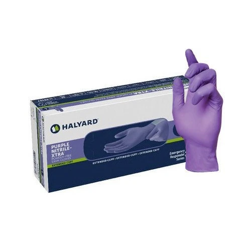 Halyard Purple Nitrile-Xtra High Risk Exam Gloves Small (50601), purple, small, nitrile, exam gloves.