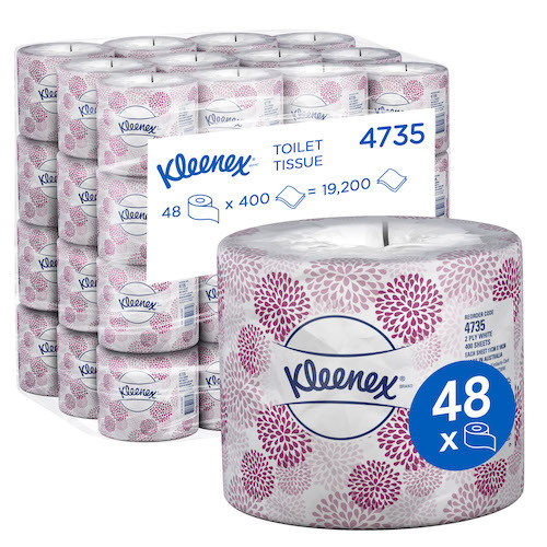 Kleenex Deluxe Toilet Tissue 2 Ply 48 Rolls x 400 Sheets (4735)