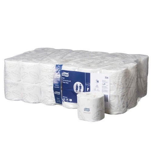 Tork Soft Conventional Toilet Roll 2 Ply 48 Rolls x 400 Sheets, white, 2 ply, large pack.