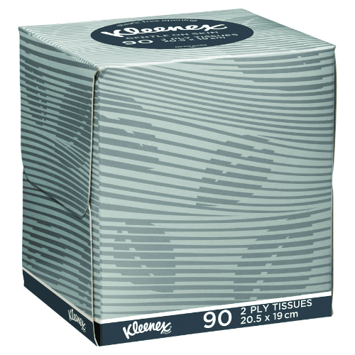 Kleenex Facial Tissue Cube 2 Ply 24 Packs x 90 Tissues (4721)