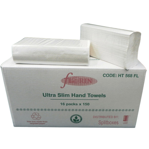 Florin Soft Ultraslim Hand Towels 2Ply 16 Packs x 150 Sheets (HT568FL) Florin Soft Ultraslim Hand Towels 2Ply 16 Packs x 150 Sheets (HT568FL)