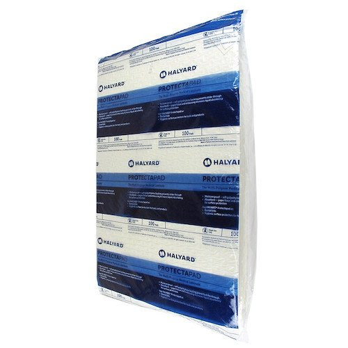 Halyard Protecta Pad Large 2705 absorbent underpad 28.5 cm x 43 cm with 400 pads for healthcare and patient protection