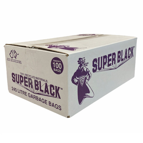 Super Black 240L Super Tough Heavy Duty Garbage Bag 100/ctn Super Black 240L Super Tough Heavy Duty Garbage Bag 100/ctn