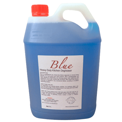Blue Kitchen Degreaser Heavy Duty 5L for Professional Cleaning Solutions in commercial kitchens.