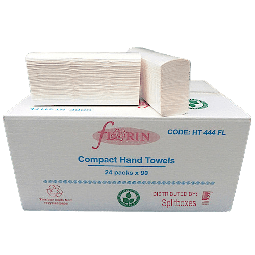 Florin Soft Compact Hand Towels 2Ply 24 Packs x 90 Sheets (HT444FL)