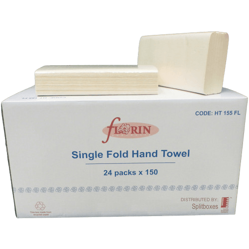 Florin cream single fold hand towel, replaces Tork Single Fold 2170360 and Scott Interfold Towel 1742.