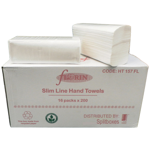 Florin Slimline Multifold Hand Towels 2Ply 16 x 200 Sheets white slimline multifold hand towels.