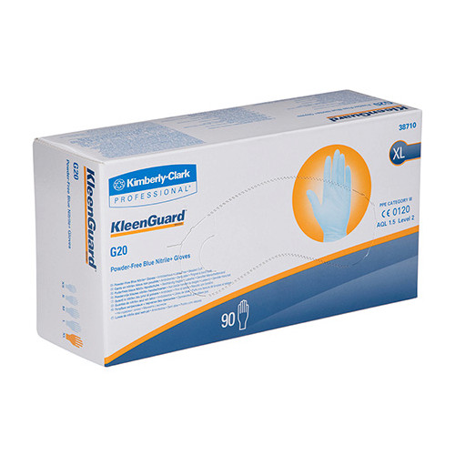 Kleenguard G20+ Blue Nitrile Gloves X-Large 90 Gloves (38710)
Kimberly Clark Professional Kleenguard G20+ Blue Nitrile Gloves X-Large 90 Gloves (38710)
Kimberly Clark Professional