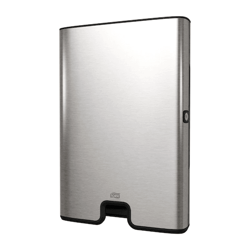 Tork Xpress Multifold Hand Towel Dispenser H2 Stainless Steel, sleek modern design with anti-finger print coating.